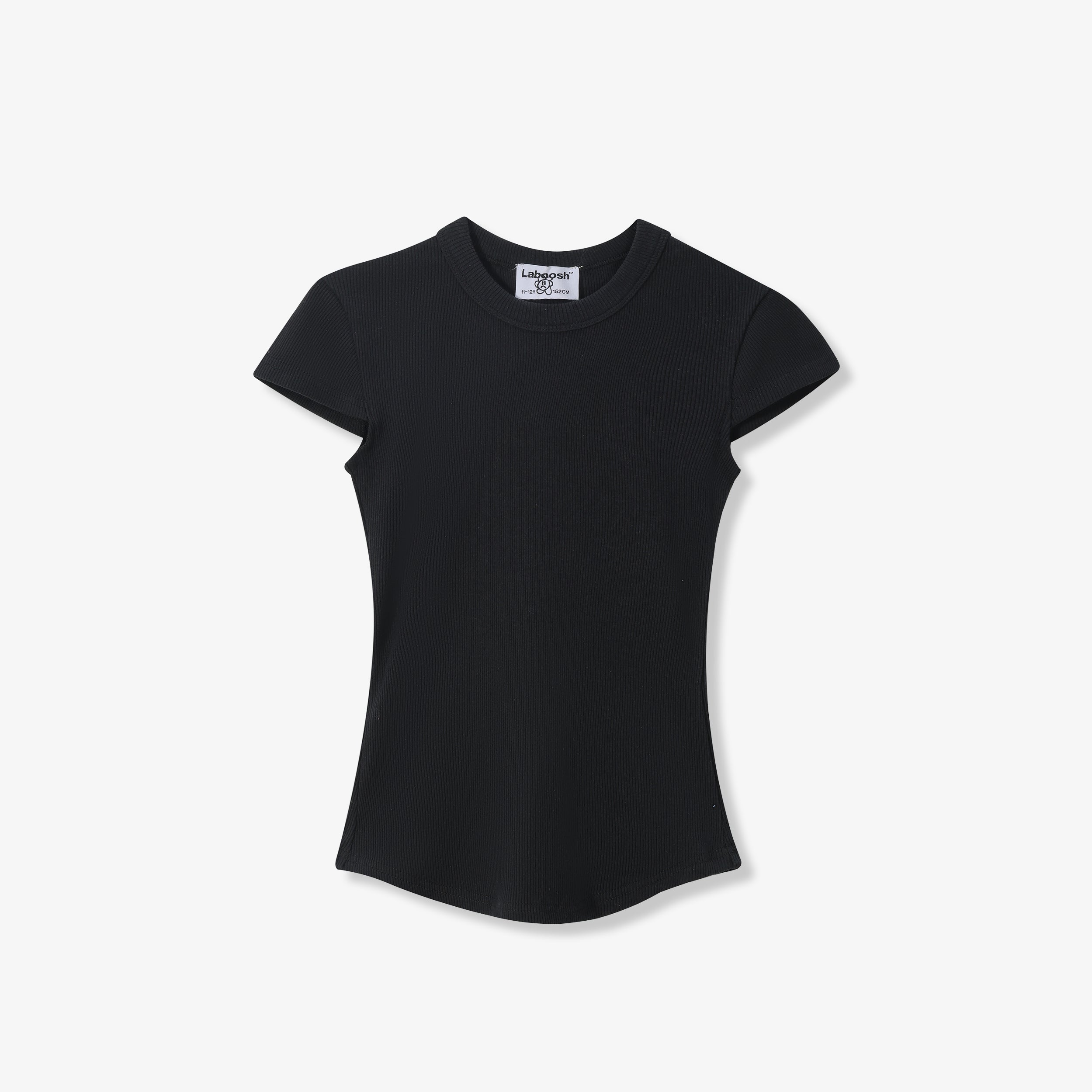 ESSENTIAL COTTON RIBBED TOP - SHORT SLEEVE