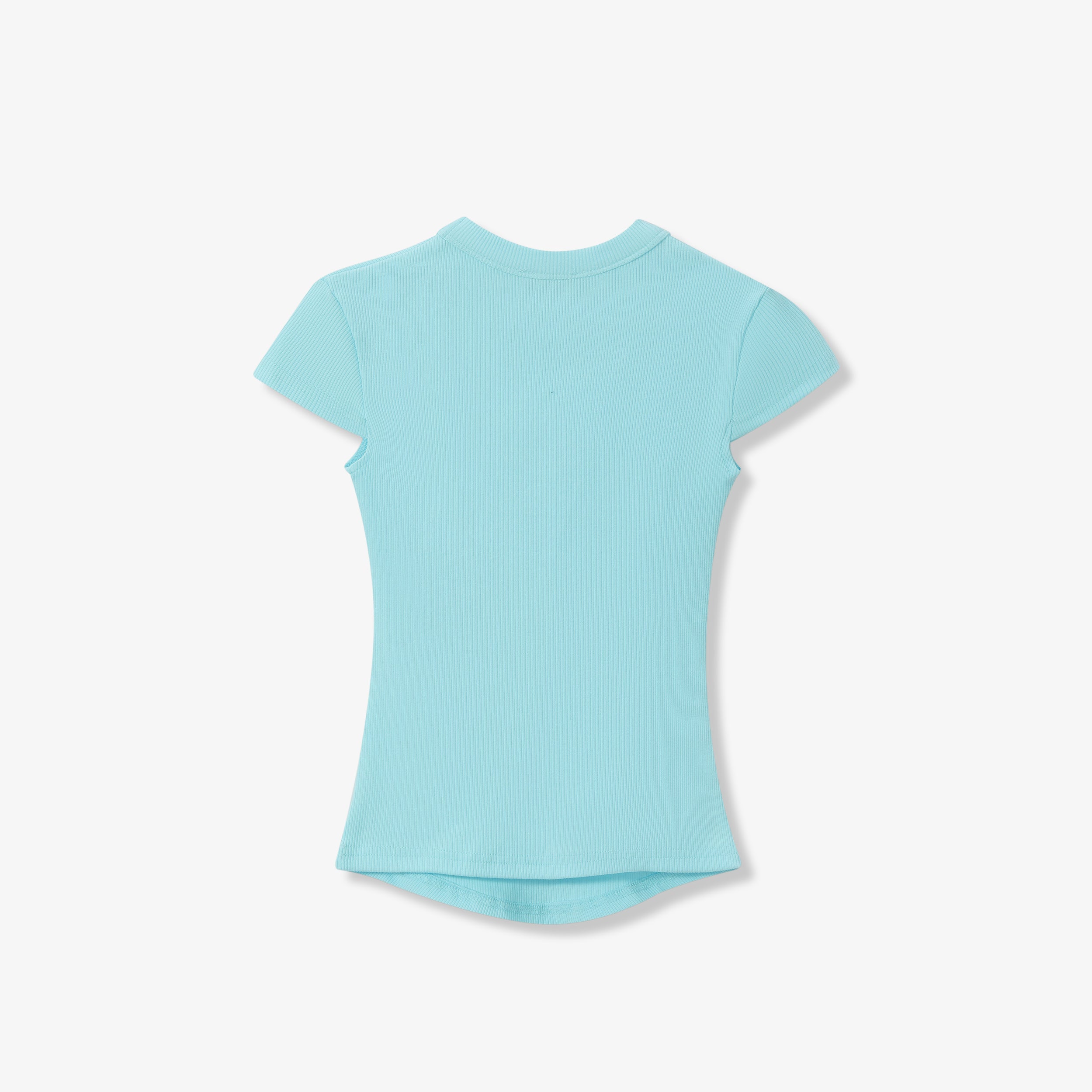 ESSENTIAL COTTON RIBBED TOP - SHORT SLEEVE