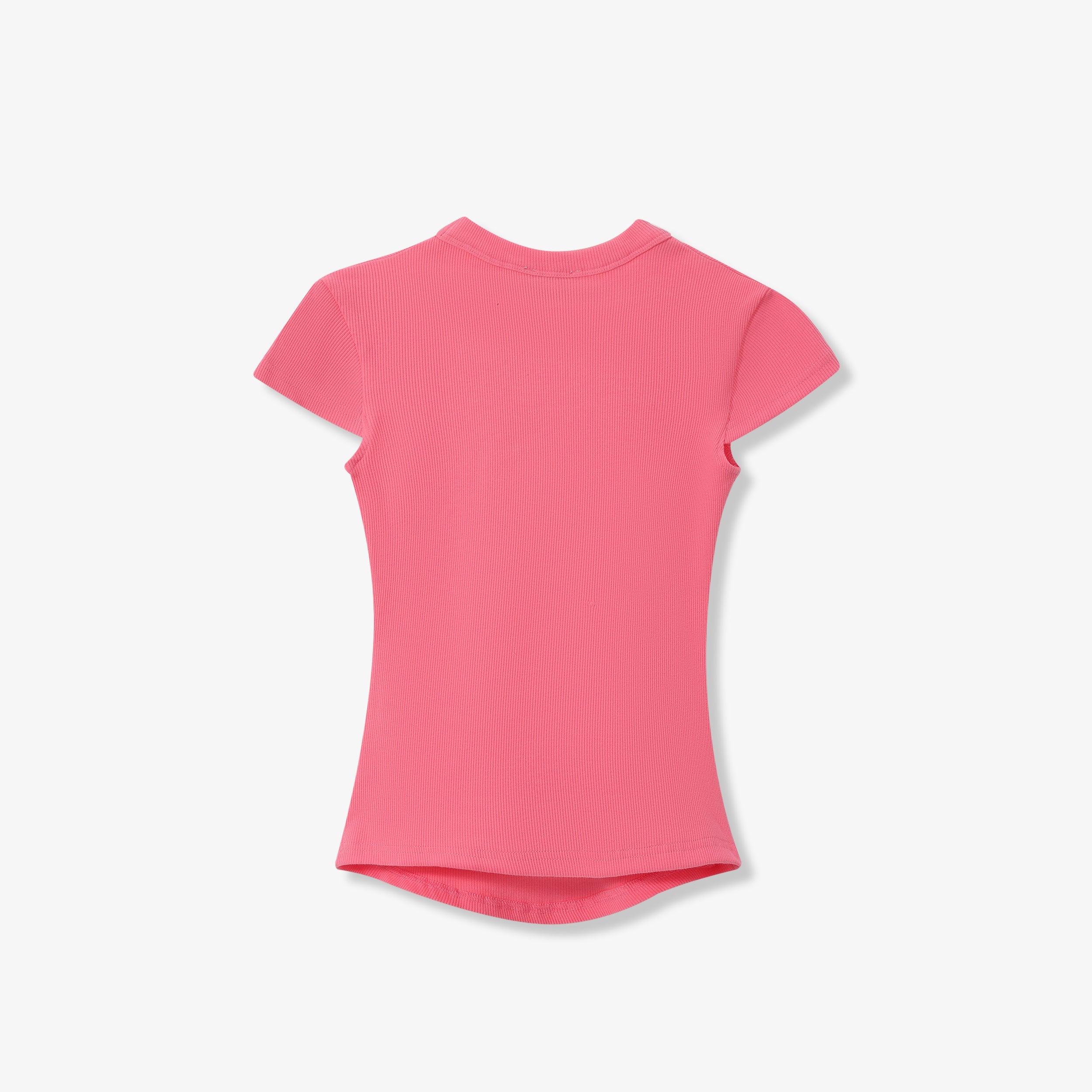 ESSENTIAL COTTON RIBBED TOP - SHORT SLEEVE